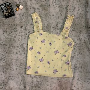 Forever 21 | Cropped Floral Tank Top | Size Large